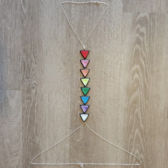 CLEARANCE!!! Black w/ Rainbow Triangles Full Rave Outfit - Picture 7 of 8